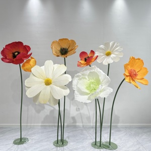 Hoa khổng lồ Hoa Anh Túc Lily của Thung Lũng Hoa <span class=keywords><strong>Iris</strong></span> hoa nhân tạo nhóm để hiển thị cửa sổ trang trí đám cưới nền - Product Image 3