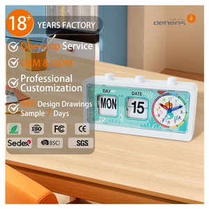 Reloj de Mesa con Diseño de Dibujos Animados, Decoración para el Hogar, Reloj Despertador Cuadrado para Estudiantes, Reloj de Escritorio Azul, Reloj Personalizado con Páginas Giratorias - Product Image 1