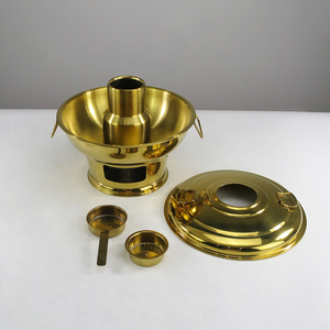 Chimenea tailandesa Self Service Hot Pot Venta caliente Estufa de calentador de alcohol de acero inoxidable Golden Small Shua Pot - Product Image 2