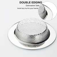 Haute qualité universel épaissi bordure perforé filtre maille en acier inoxydable cuisine évier filtre panier évier vidange crépine