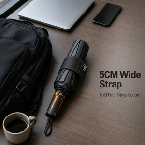 Creative Wide-Strap Semi-Automatic Three-Fold Business Men's <b>Umbrella</b> Multi-Rib Thickened <b>Large</b> Size Custom Business Gifts - Product Image 1