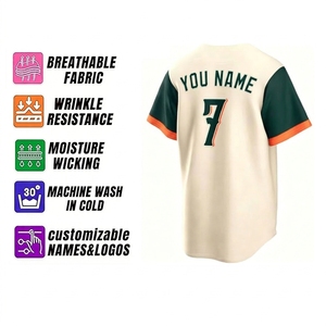 Jersey Baseball Kota Kualitas Terbaik 2026 Bahan Bernapas Cepat Kering Bordir 3D 220g Poliester Jahitan Rapi Seragam Olahraga Tim AS S-3XL - Product Image 2