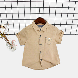 Vente en gros d'été pour <span class=keywords><strong>garçon</strong></span> de 1 à 7 <span class=keywords><strong>ans</strong></span> chemises à manches courtes avec revers 100% coton <span class=keywords><strong>chemise</strong></span> pour <span class=keywords><strong>garçon</strong></span> à col à revers chemises - Product Image 5