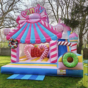 Château gonflable sur le thème des bonbons avec toboggan, château gonflable commercial pour enfants pour les fêtes d'<span class=keywords><strong>anniversaire</strong></span> - Product Image 2
