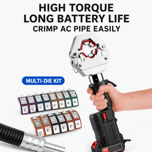 Crimpatrice Idraulica Senza Fili per Tubi Aria Condizionata Auto, Gamma di Crimpatura 3/8-7/8 Pollici, con Doppia <span class=keywords><strong>Batteria</strong></span> al Litio 18V - Product Image 2