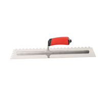 Truelle en acier inoxydable 380x130mm 480x130mm, grande taille, avec double manche, outils de construction, truelle à ciment
