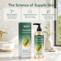 Huile de massage éclaircissante et hydratante au collagène bio et à la lavande pour le corps et le visage, marque privée
