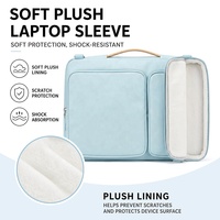 Sac d'ordinateur portable professionnel léger en gros avec poignée, double poche, grande capacité, pour ordinateurs 14 et 16 pouces, logo personnalisé OEM
