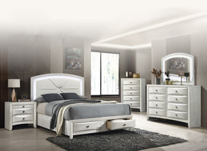Popolare moderno Glam mobili in vetro e bianco MDF pittura per mobili per la casa <span class=keywords><strong>letto</strong></span> a specchio - Product Image 2