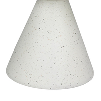 Mesa Auxiliar de Terrazo con Pedestal de MgO, Mesa de Centro Móvil para Interiores y Exteriores, Patio, Sala de Estar, Moderna, Minimalista y Duradera