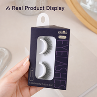 Nouvel ensemble de faux cils Triangle Box Premium avec colle à cils incluse, cils naturels de haute qualité pour un volume intense