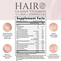 Gummies vitaminées pour cheveux à marque privée OEM avec multivitamines et acide folique – Complément quotidien à croquer pour des cheveux et des ongles forts et sains