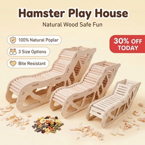 Túnel de madera para hámster, laberinto modular, refugio de madera maciza, casa de juegos para mascotas, para animales pequeños - Product Image 5