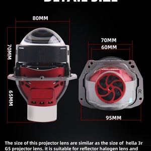 Sanvi 60W 6000K Super Bright AFS 3 Inch Bi LED Projector Lens Headlights 12V Auto Lighting System New Arrival LED Headlight - Product Image 4