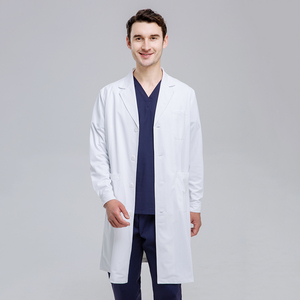 Uniforme de médico de alta calidad, blusa De Hospital, bata De laboratorio, uniformes De Hospital, uniformes médicos Unisex, tejido blanco antiestático personalizado - Product Image 2