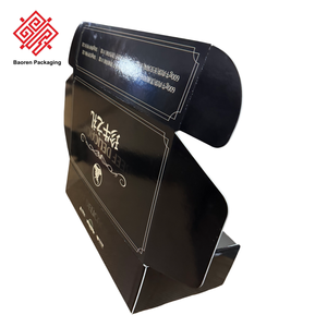 Baoren Matte Black Mailer <b>Boxes</b> Aluminum Foil Insulation Inside Packaging <b>Boxes</b> with Your LOGO Food Grade Corrugated Mailer Box - Product Image 2