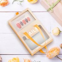 Boîte d'emballage pour faux ongles à presser avec logo personnalisé et poignée, en carton avec fenêtre, emballage cadeau - Prix usine FX