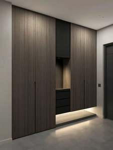 Modern Custom Solid Wood Waterproof <b>Shoe</b> Cabinet with Seat for Living Room Hotel Apartment or Entryway Wall Home Furniture - Product Image 2