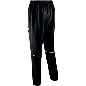 Pantalon d'entraînement noir coupe-vent avec imprimé sportif, taille L, décontracté, respirant, léger, résistant à l'eau, en nylon/polyester - Product Image 1