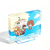 Support de présentation en acrylique massif en gros, feuilles de plastique pour dessins animés, décorations de table, cadeau de collection pour fans d'anime à faible MOQ