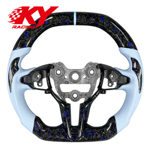 Volante Deportivo Personalizado de Fibra de Carbono Forjado con Parte Superior Plana para Hyundai Elantra N/I30N/I20N/Veloster N/Kona N 2018-2026 - Product Image 1