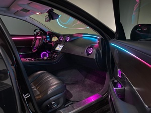 Éclairage ambiant RGB pour voiture SJC pour <span class=keywords><strong>Jaguar</strong></span> XJL 2010-2018, éclairage ambiant LED dynamique intérieur, accessoires de garniture de symphonie à 64 couleurs - Product Image 4