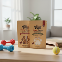 Sacs en Mylar imprimés sur mesure, sacs en papier kraft, sacs biodégradables en plastique transparents, sacs à fenêtre irrégulière pour aliments pour animaux de compagnie