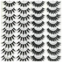 Boîte d'emballage de faux cils avec logo personnalisé étui à cheveux synthétiques de marque privée pour faux cils vaporeux à pointes cils épais