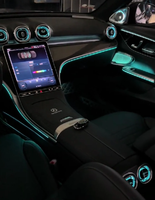 Kit d'éclairage LED intérieur pour Mercedes-Benz Classe C 2022-2025 W206, mise à niveau de l'éclairage d'ambiance, 64 couleurs, aérateurs avant et arrière