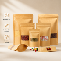 Sachet de café biodégradable en kraft imprimé numériquement sur mesure, avec fermeture thermoscellable, écologique, compostable, pour emballage alimentaire, pochette pour grains