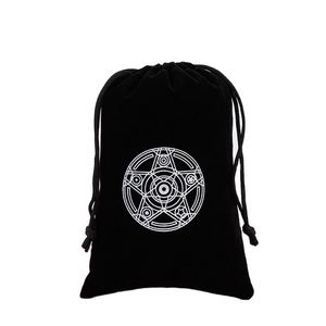 Sac à main en velours noir de luxe pour cartes de tarot - Product Image 1
