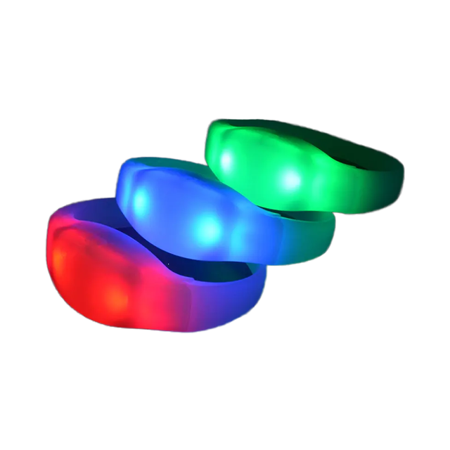 Led Bracelet Light up Wristband Silicon Bracelets Remote Controlled Luminous LED Bracelet Glow Wristband for Flashes Festivals