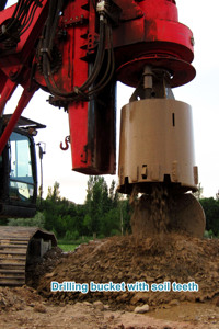 900mm Đường kính Bauer <span class=keywords><strong>soilmec</strong></span> nhàm chán thiết bị đóng cọc đôi quay vòng khoan đáy với đất răng xô đất - Product Image 3