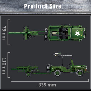 457pcs <span class=keywords><strong>willys</strong></span> Mb quân đội Mỹ xe tải WW2 <span class=keywords><strong>Jeep</strong></span> xe quân sự <span class=keywords><strong>Jeep</strong></span> off-road Xe gạch Xe nhựa mô hình Kit khối xây dựng bộ - Product Image 3