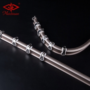 IKSUN Aluminum Wall Mounted Curtain Rail Single Aluminum Profiles Hotel Curved Curtain Track - Product Image 6