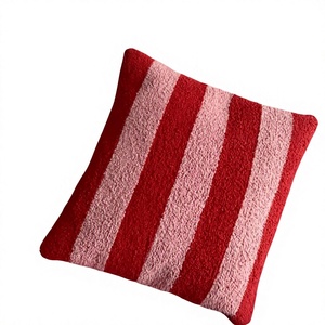 Designer Stripe Tufted Boho Cushion Cover By <b>Indian</b> Textiles H/L Decorative <b>Throw</b> Pillow Luxury Boho Pillow Hot Selling - Product Image 1
