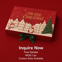 Boîte cadeau en kraft naturel à rabat avec ruban pour cadeaux, impression personnalisée, rigide, robuste, de qualité supérieure, vente en gros, directement de l'usine