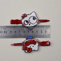 YAOYUCute Pince à cheveux en cristal style pixel pour fille, pour mèches rebelles, style célébrité internet, polyvalente, pour franges latérales, mignonne
