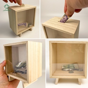<strong>Piggy</strong> <strong>Banks</strong> <strong>for</strong> <strong>Adults</strong>,Decorative Shadow Box Wooden Frame,Natural Wood Money Box - Product Image 6