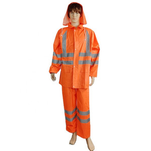 Ropa de Trabajo Impermeable Reflectante de Alta Visibilidad Personalizada, <span class=keywords><strong>Traje</strong></span> de Lluvia, Chaqueta y Pantalones, Impermeable de Trabajo Ligero y Duradero con Pantalones - Product Image 5
