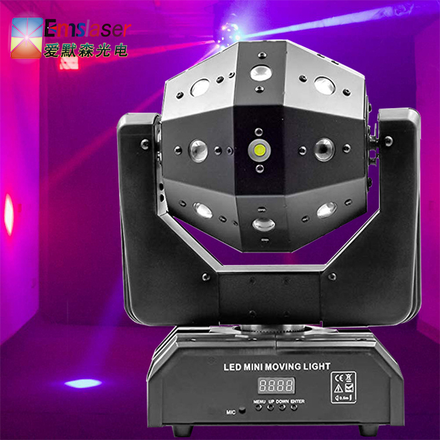 DMX512 LED Beam Lights Spot 3 in 1 Stage Laser Light Projector 16X3W RGBW LED Move Head Wash Lights
