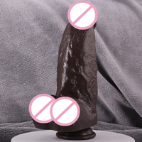 Dildo Grande Realista de 9 Pulgadas, Extra Ancho (2.56in), 9 Vibraciones, 3 Modos de Empuje, Control Remoto, Silicona, Ventosa, para Mujeres