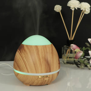 Wood Grain <b>Egg</b> Shaped Humidifier 0.5L Aromatherapy Diffuser With Led <b>Light</b> For Home And Bedroom Use - Product Image 5