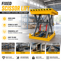 Plateforme élévatrice à ciseaux électrique en acier fixe avec une hauteur maximale de 10 m, table de 2 m x 2 m, capacité de 4 personnes