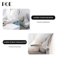 Support lombaire ergonomique en mousse à mémoire de forme pour voiture et bureau, couleur personnalisable, logo, design tricoté amovible et lavable, couture longue durée