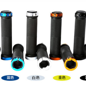 Poignées de guidon de vélo de montagne 22,2 mm en alliage d'aluminium à double verrouillage avec embouts, type droit pour VTT - Product Image 3