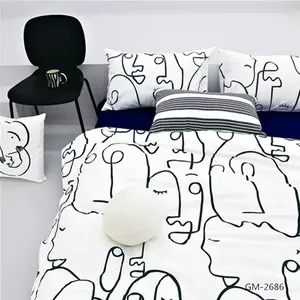 Chinese brand name bed sheets 100% cotton printing bedsheets duvet cover sets bedding set 2020 collections