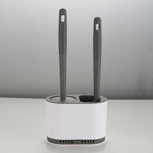 Nouveau carré <span class=keywords><strong>suspendu</strong></span> mural ménage salle de bain nettoyage doux Tpr Silicone <span class=keywords><strong>brosse</strong></span> de toilette avec support bol ensemble - Product Image 1