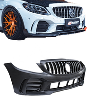 Kit carrosserie pour Mercedes Benz Classe C C250 C300 W205 GTR Style Pare-chocs Aileron de Capot Jupe Latérale Arches de Roue Facelift Auto Parts