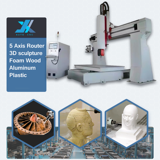 JX Gantry Processing Center Routing Engraver 5 Axis CNC Milling Machine for Aluminum